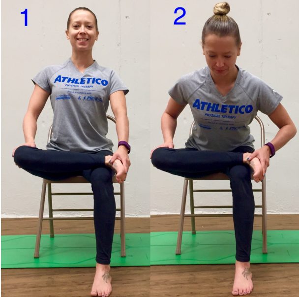 Seated Glute Stretch  A Stretching Exercise